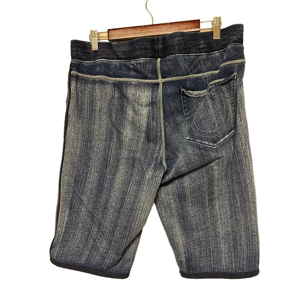 True Religion Bounded Denim Pull On Shorts Men's Size Medium
